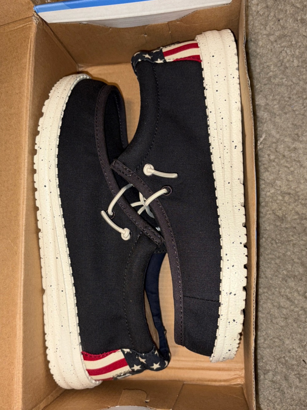 Hey Dude Wally Youth Americana Navy White Size J5